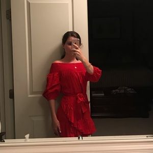 Tularosa red wrap dress!!